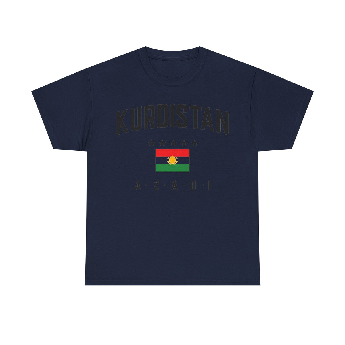 Camiseta unisex de Kurdistán AZADI con bandera, orgullo, Newroz y escudo