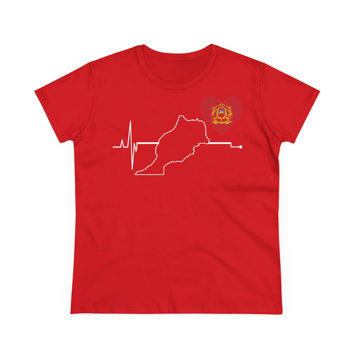Escudo de Marruecos, bandera de Marruecos, orgullo, aficionada al fútbol y al deporte, idea de regalo - Camiseta para mujer