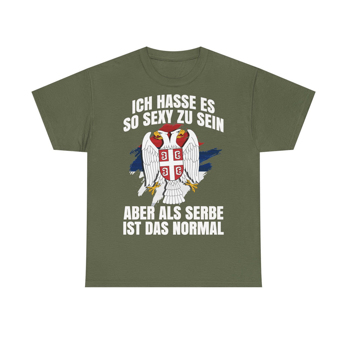 Serbia Serbia Frase Humor Divertido Águila Bandera - Camiseta unisex