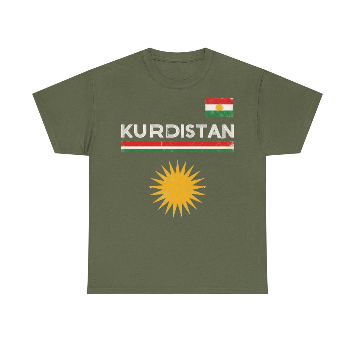 Kurdistán Azadi bandera escudo patria orgullo deporte fútbol aficionado - Camiseta unisex