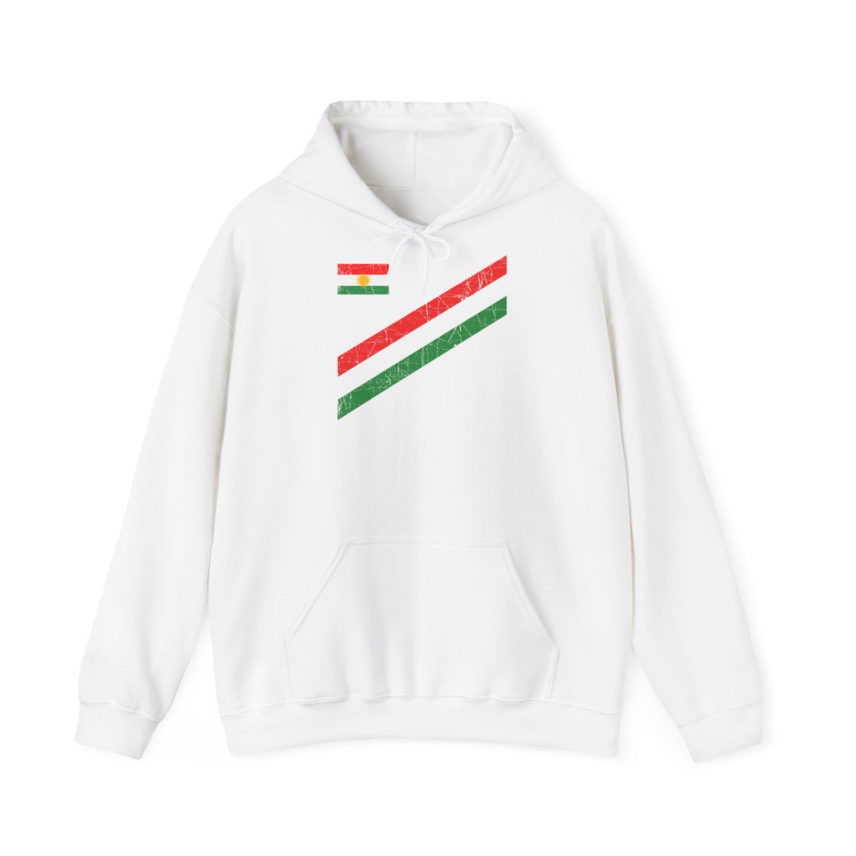 Kurdistan patria orgoglio stemma bandiera sport calcio regalo per tifosi - felpa con cappuccio unisex