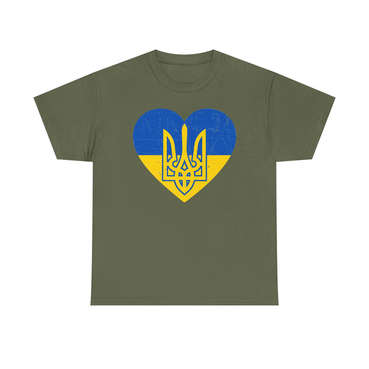 Bandera de Ucrania escudo idea de regalo afición al deporte moda vintage - Camiseta unisex