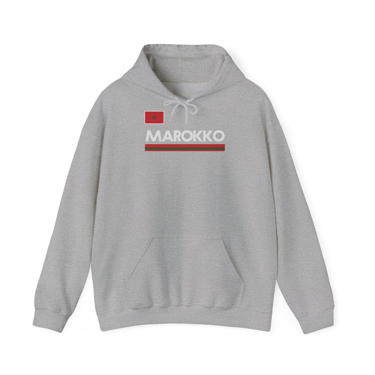 Stemma del Marocco Bandiera del Marocco Orgoglio Tifoso di calcio Sport Idea regalo - Felpa con cappuccio unisex
