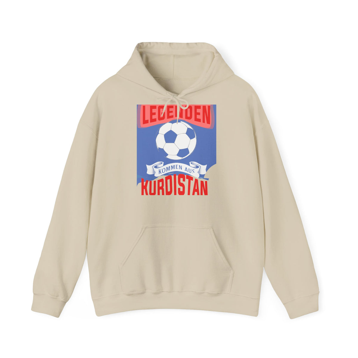 Kurdistan patria orgoglio stemma bandiera sport calcio regalo per tifosi - felpa con cappuccio unisex