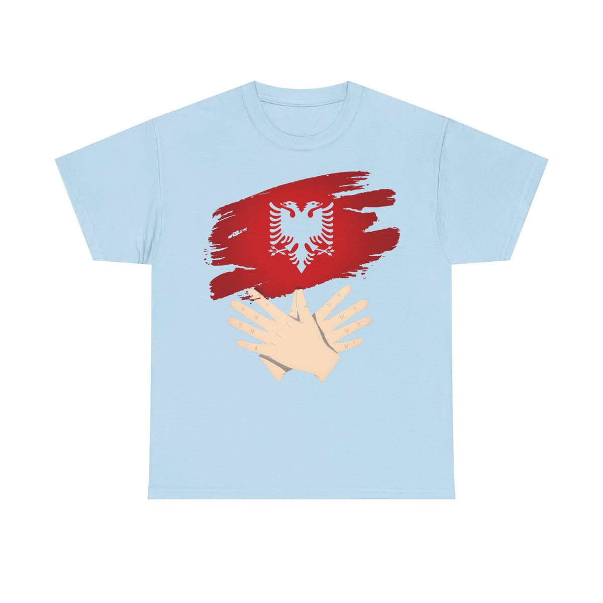 Albania Handmove Flagge Adler Geschenkidee - Unisex T-Shirt
