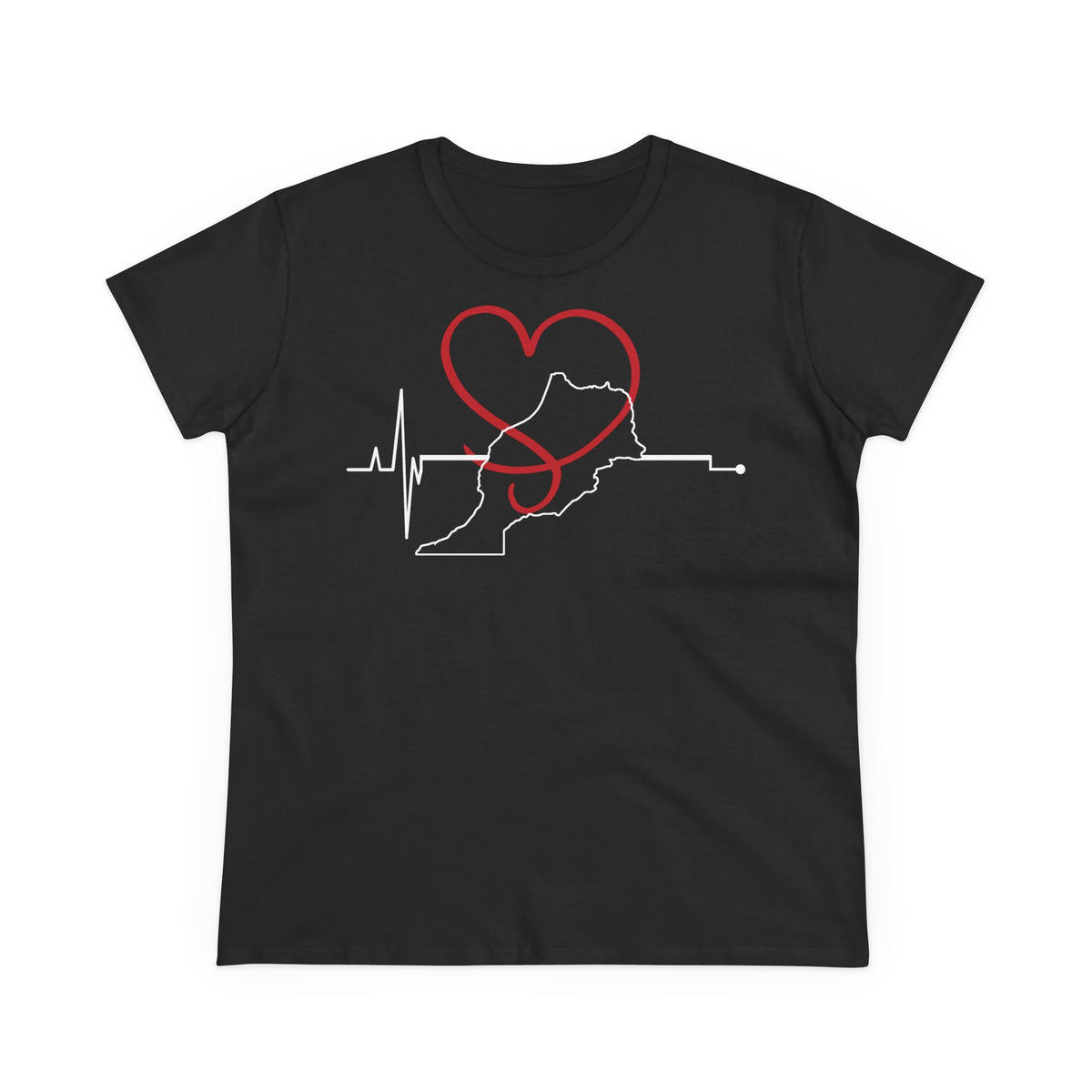 Escudo de Marruecos, bandera de Marruecos, orgullo, aficionada al fútbol y al deporte, idea de regalo - Camiseta para mujer