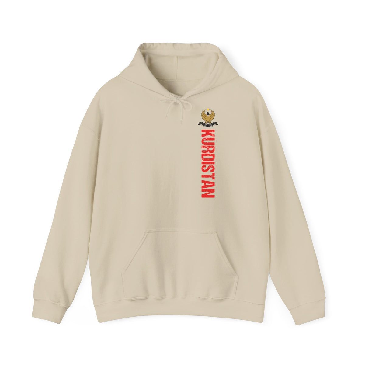 Kurdistan patria orgoglio stemma bandiera sport calcio regalo per tifosi - felpa con cappuccio unisex