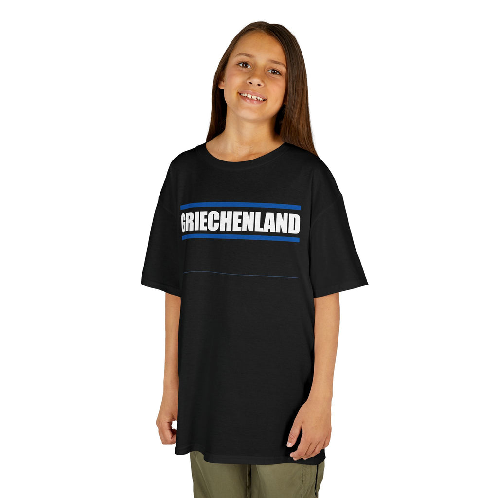 Greece Griechenland Flagge Wappen Heimat Fußball Sport Fan Geschenkidee - Für Kinder & Jugendliche Unisex T-Shirt
