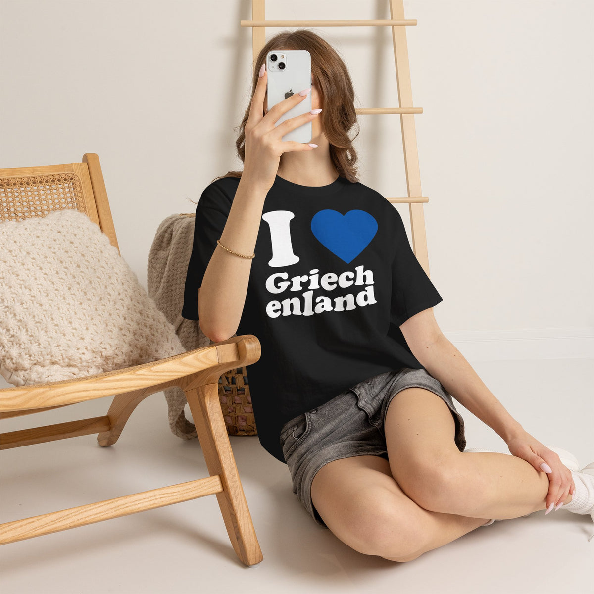 Greece Griechenland Flagge Wappen Heimat Fußball Sport Fan Geschenkidee - Unisex T-Shirt