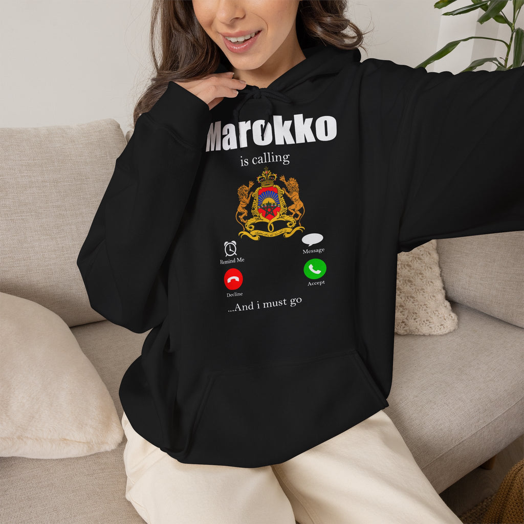 Marokko Wappen Morocco Flagge Stolz Fußball Fan Sport Geschenkidee - Unisex Hoodie