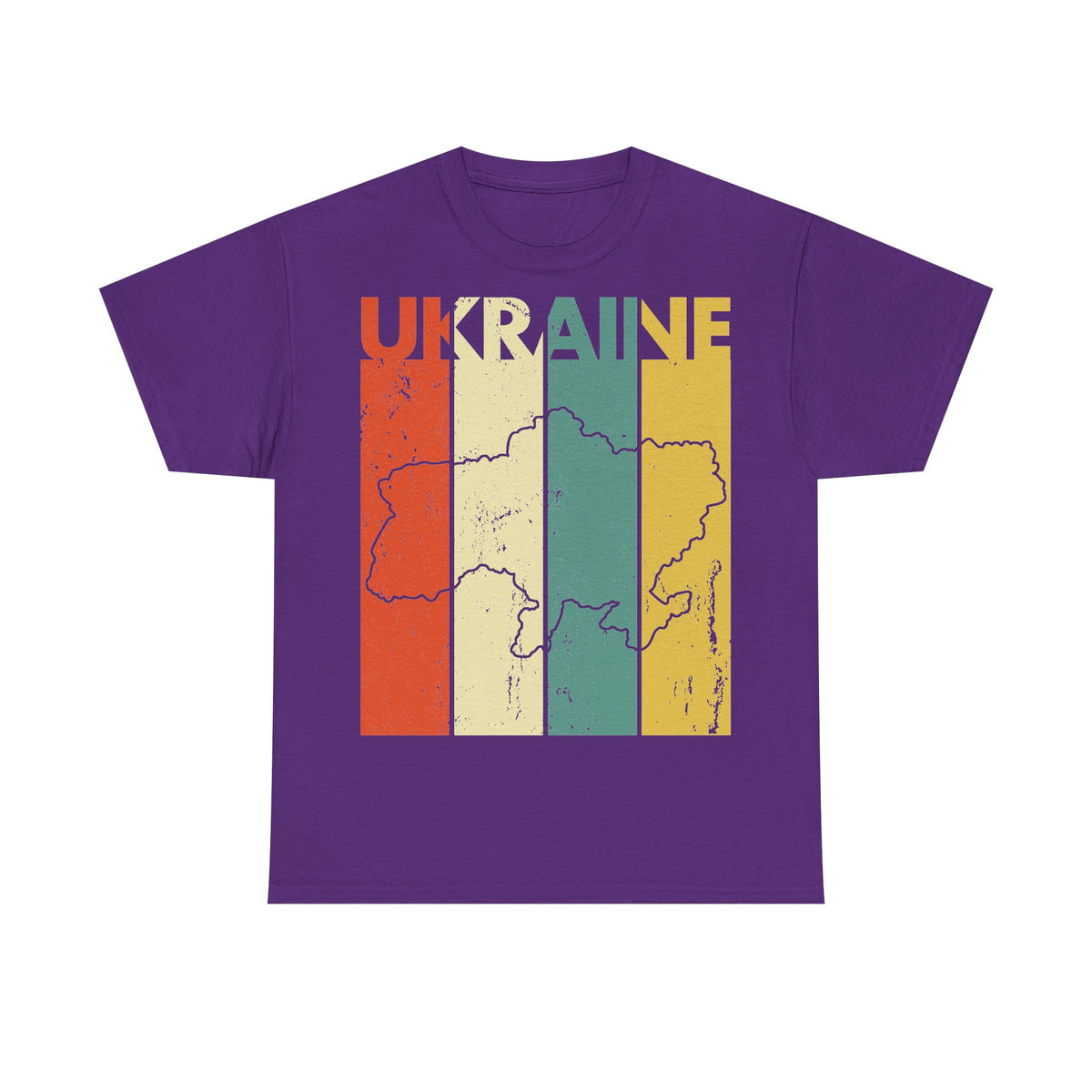 Bandera de Ucrania escudo idea de regalo afición al deporte moda vintage - Camiseta unisex