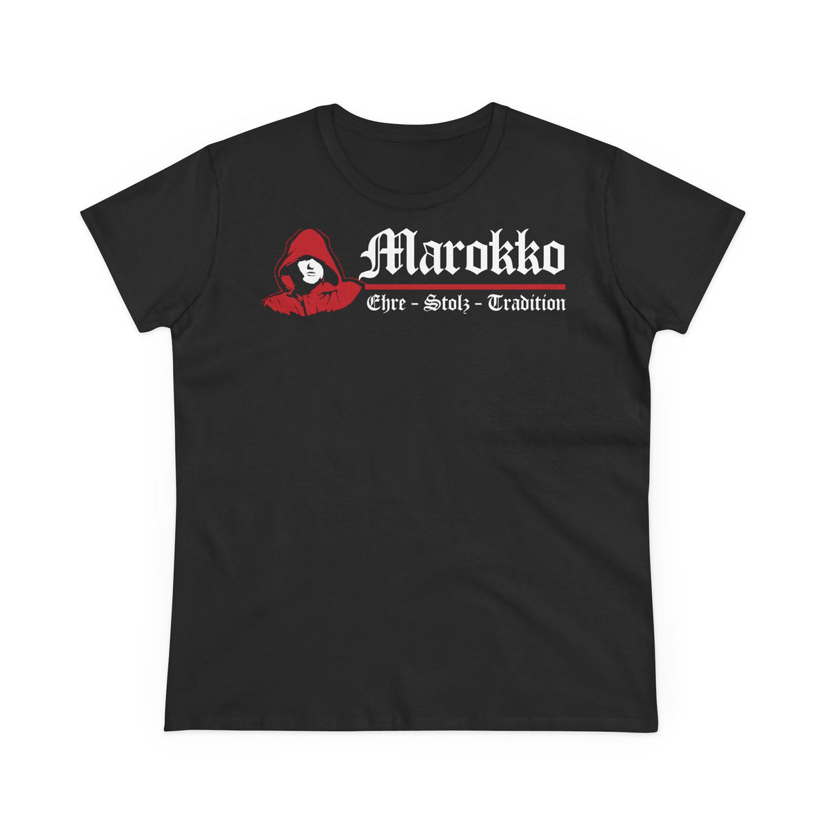 Escudo de Marruecos, bandera de Marruecos, orgullo, aficionada al fútbol y al deporte, idea de regalo - Camiseta para mujer