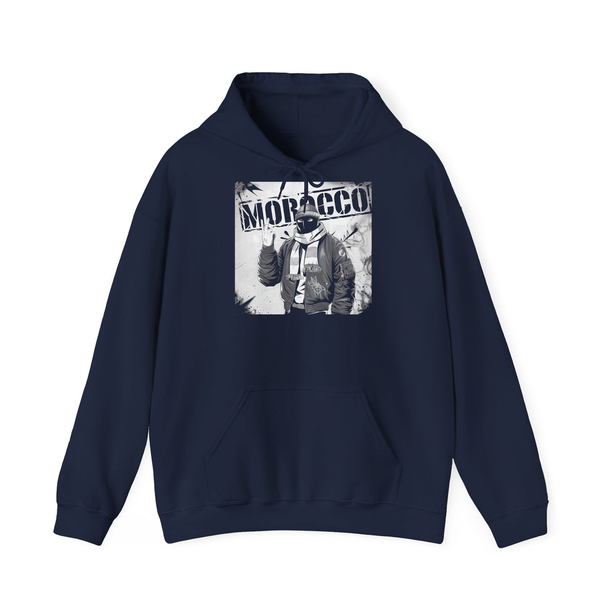 Stemma hooligan del Marocco, bandiera del Marocco, tifoso di calcio, sport, idea regalo - Felpa con cappuccio unisex