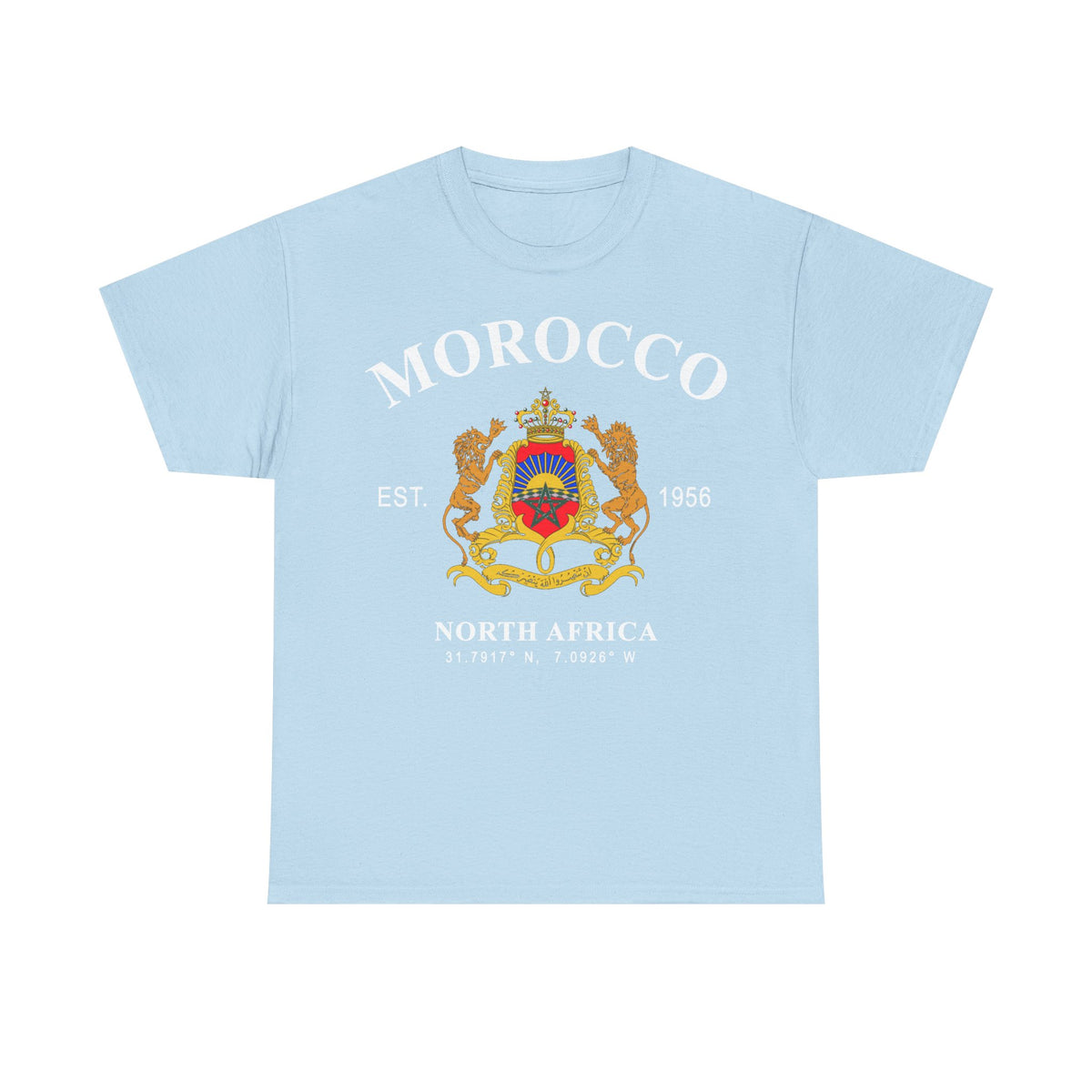 Marruecos Maroc Escudo Bandera Patria - Camiseta unisex