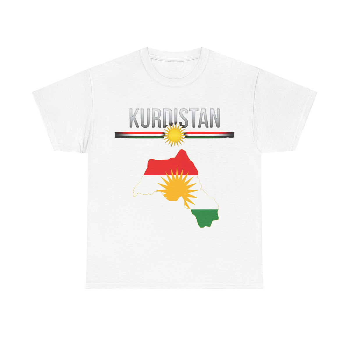 Kurdistán Bandera Sol Escudo Patria Orgullo - Camiseta unisex