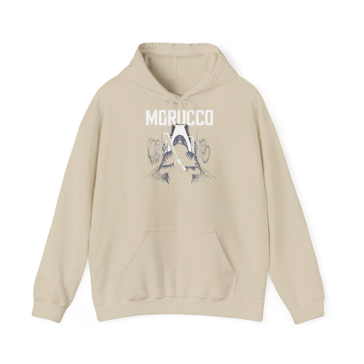 Stemma hooligan del Marocco, bandiera del Marocco, tifoso di calcio, sport, idea regalo - Felpa con cappuccio unisex