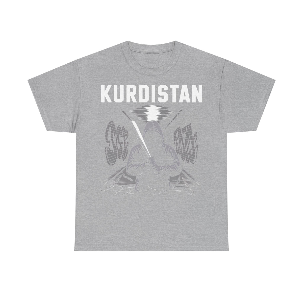 Camiseta unisex con escudo, bandera y regalo para los aficionados del Kurdistán: Azadi, patria
