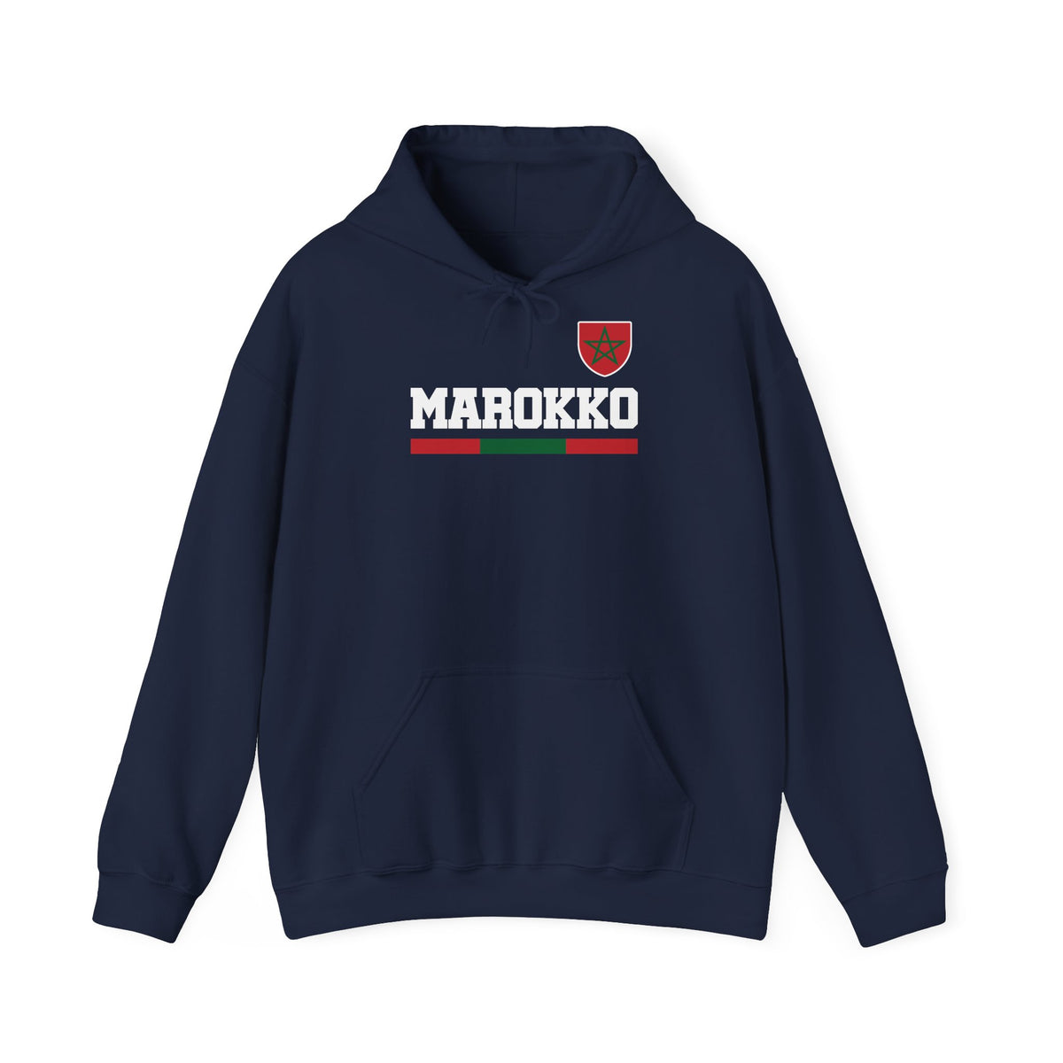 Stemma del Marocco Bandiera del Marocco Orgoglio Tifoso di calcio Sport Idea regalo - Felpa con cappuccio unisex