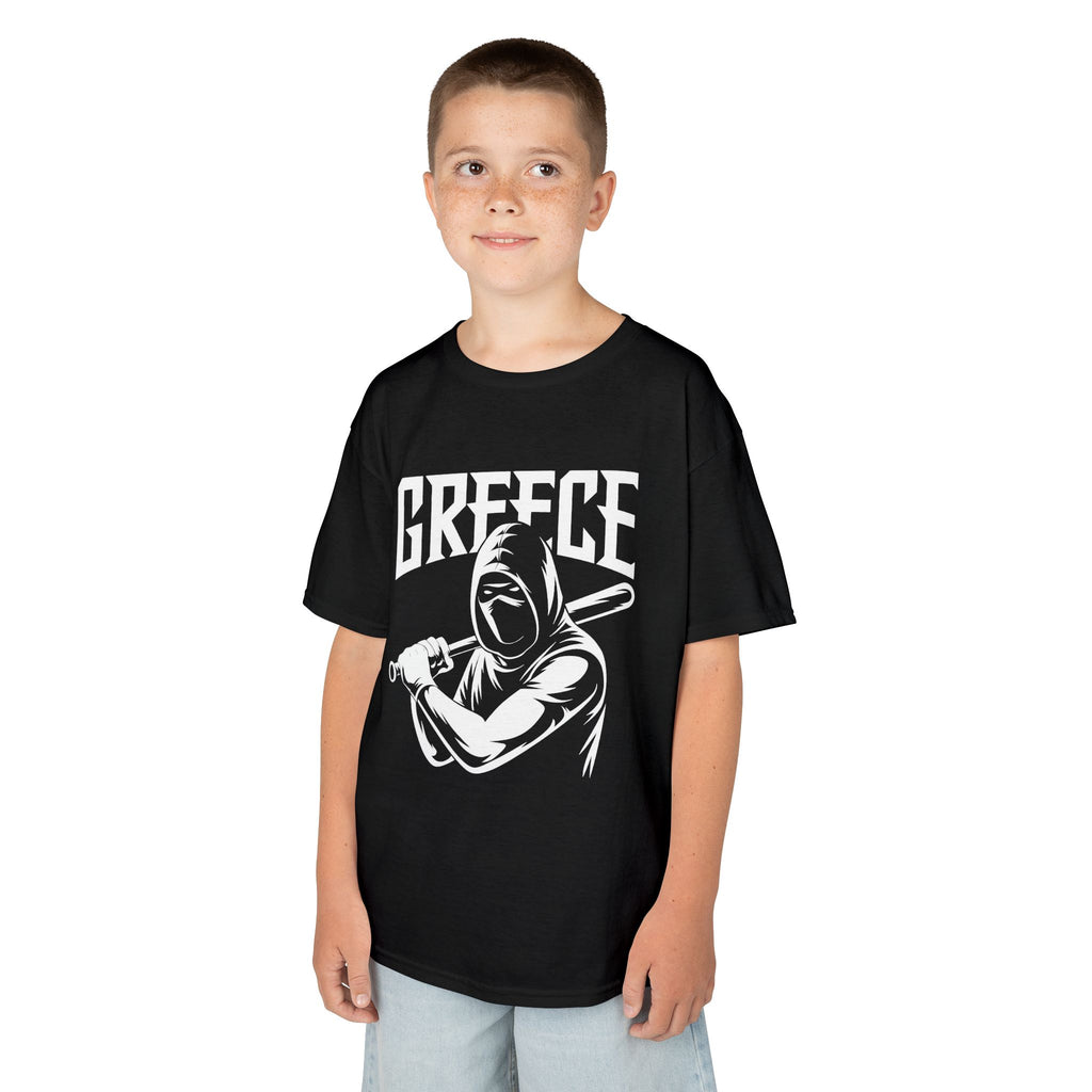 Greece Griechenland Hooligan Flagge Wappen Heimat Fußball Sport Fan Geschenkidee - Für Kinder & Jugendliche Unisex T-Shirt