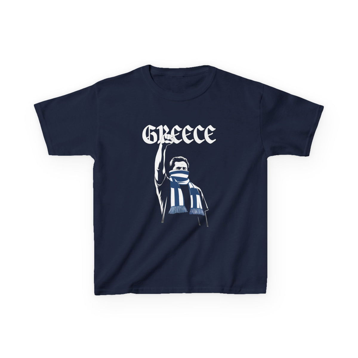 Greece Griechenland Hooligan Flagge Wappen Heimat Fußball Sport Fan Geschenkidee - Für Kinder & Jugendliche Unisex T-Shirt