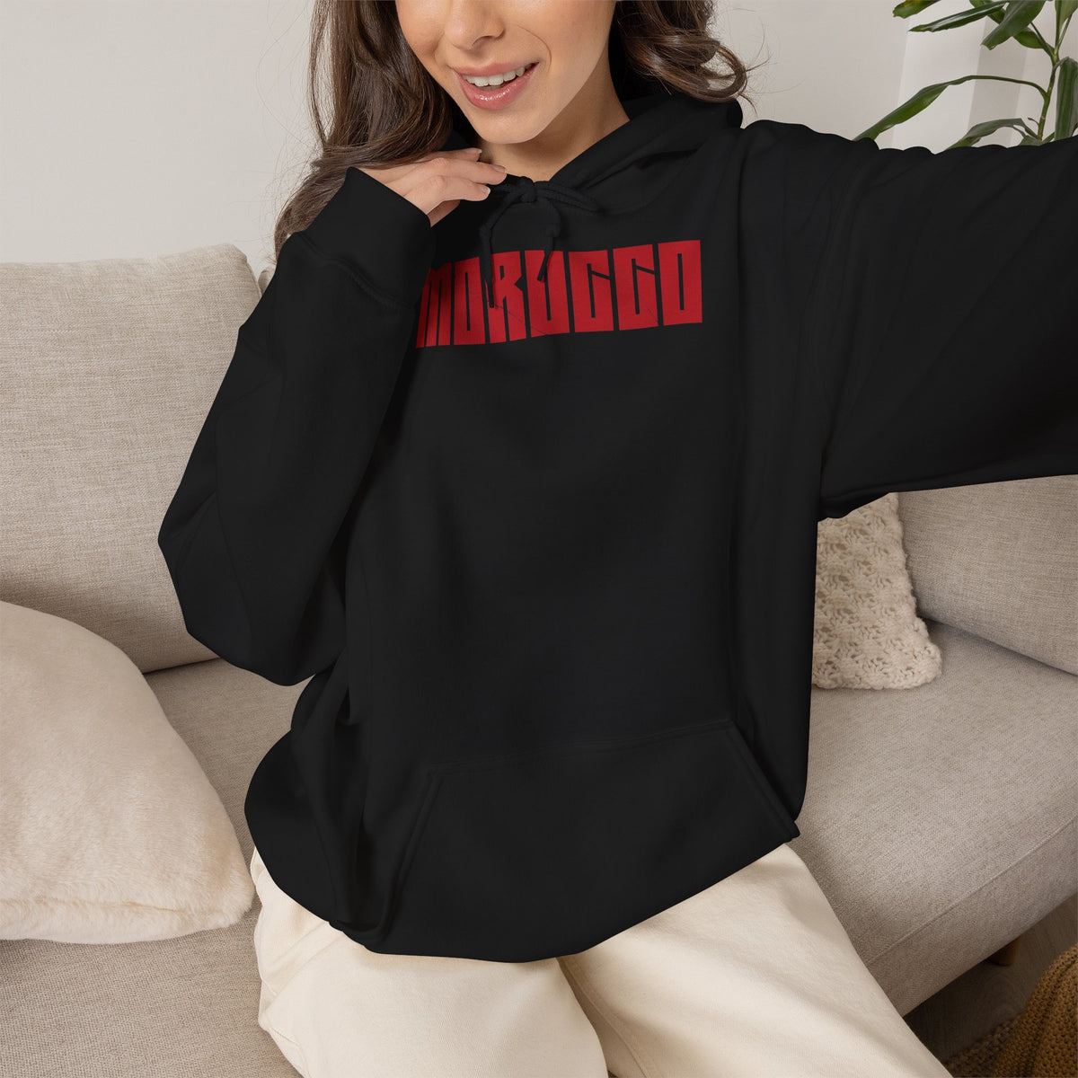 Marokko Wappen Morocco Flagge Stolz Fußball Fan Sport Geschenkidee - Unisex Hoodie