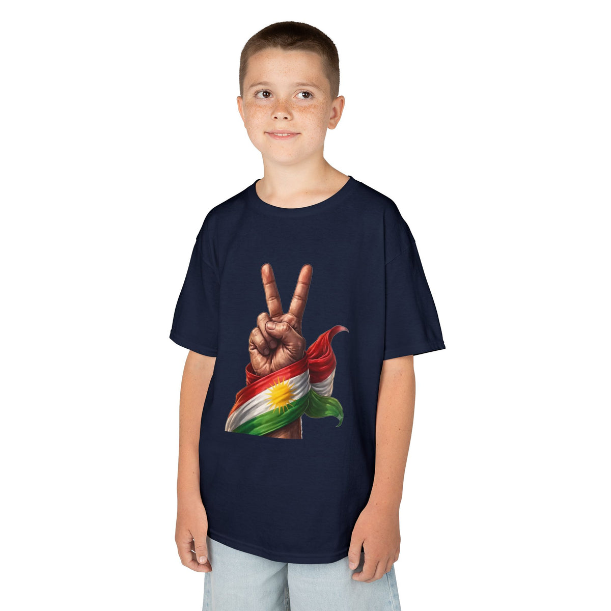 Kurdistan Peace Flagge Geschenkidee - Unisex Kinder & Jugendliche T-Shirt