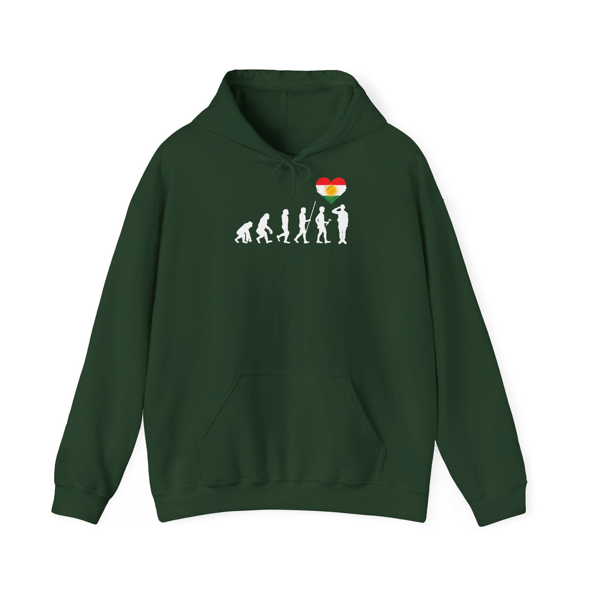 Kurdistan patria orgoglio stemma bandiera sport calcio regalo per tifosi - felpa con cappuccio unisex