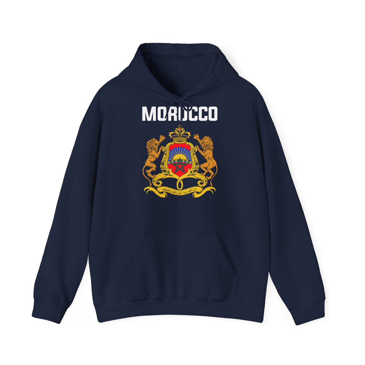 Stemma del Marocco Bandiera del Marocco Orgoglio Tifoso di calcio Sport Idea regalo - Felpa con cappuccio unisex