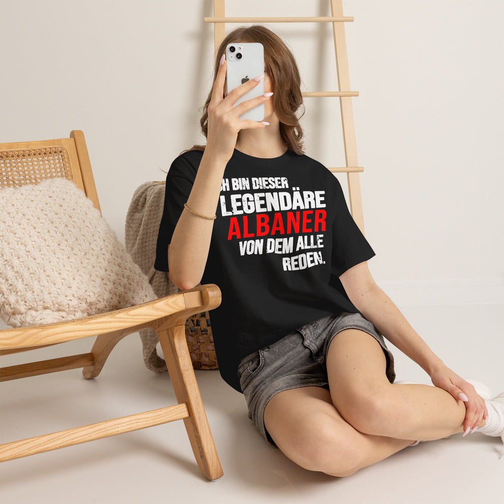 Albania Wappen Shqiptar Flagge Adler Fußball Fan Sport Unisex T Shirt