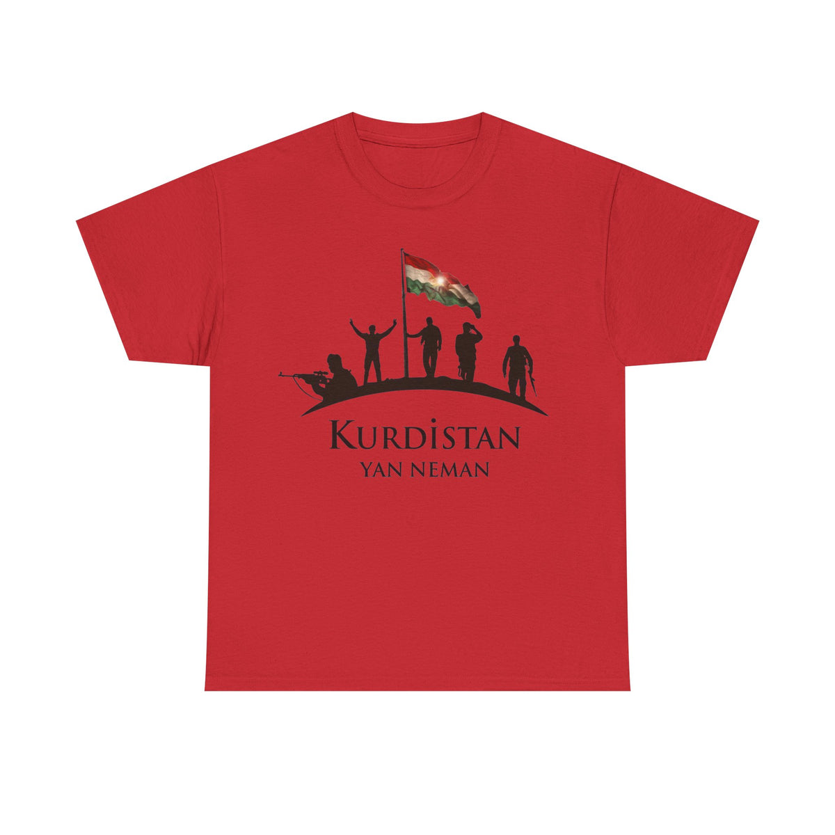 Kurdistan Yan Neman Flagge - Unisex T-Shirt
