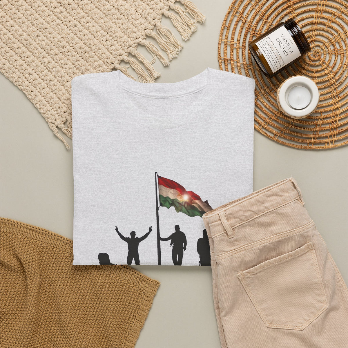 Kurdistan Yan Neman Flagge Azadi - Unisex T-Shirt