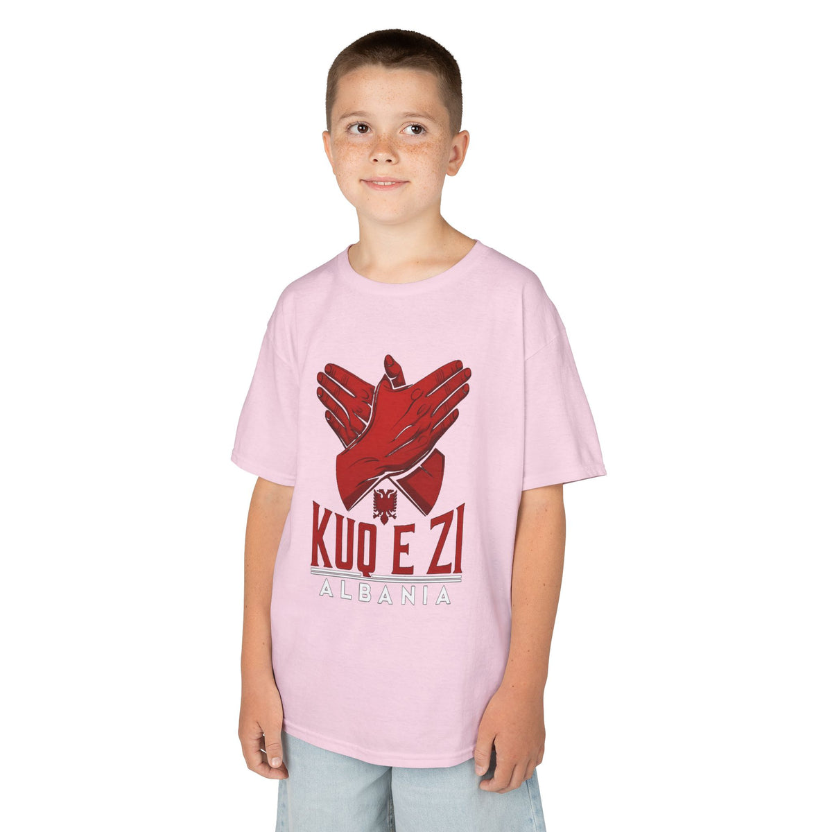 Albania KUQ E ZI Adlermove - Unisex Kinder & Jugendliche T-Shirt
