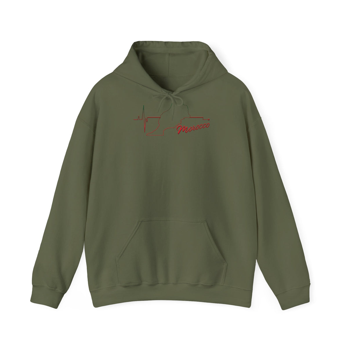 Stemma del Marocco Bandiera del Marocco Orgoglio Tifoso di calcio Sport Idea regalo - Felpa con cappuccio unisex