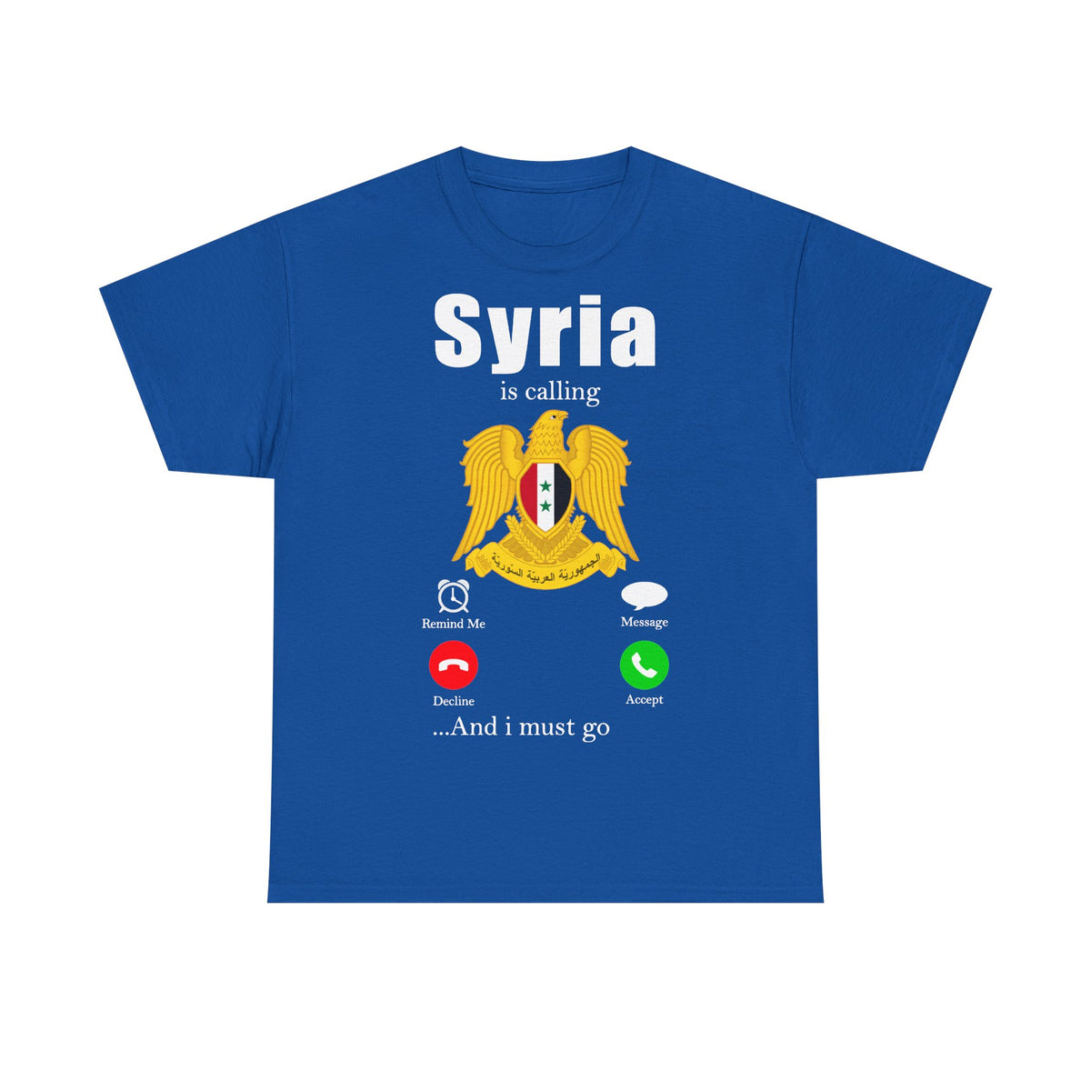 Syria Syrien Wappen Flagge Heimat Sport Fan Geschenkidee - Unisex T-Shirt