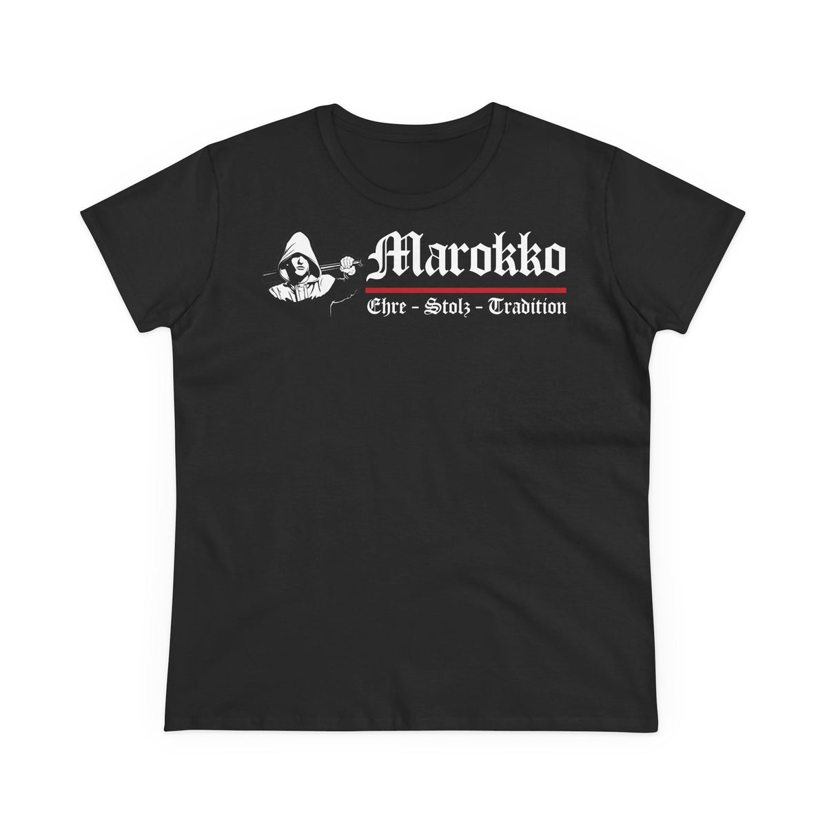 Escudo de Marruecos, bandera de Marruecos, orgullo, aficionada al fútbol y al deporte, idea de regalo - Camiseta para mujer
