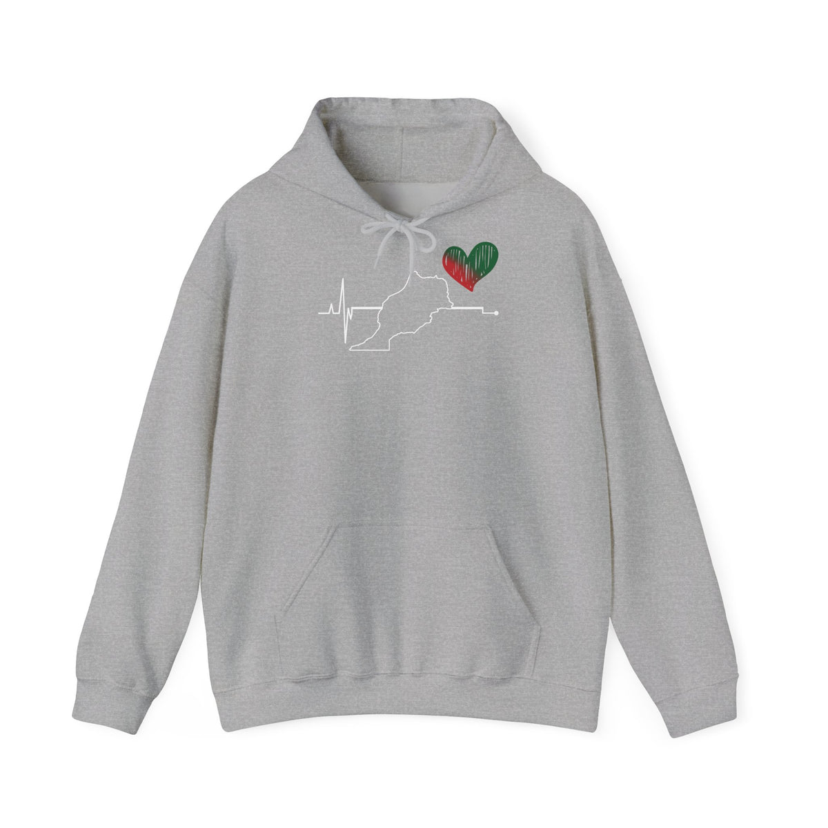 Stemma del Marocco Bandiera del Marocco Orgoglio Tifoso di calcio Sport Idea regalo - Felpa con cappuccio unisex