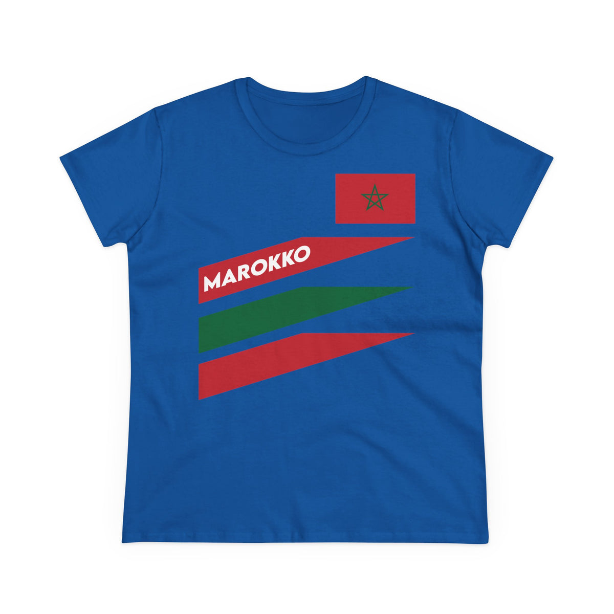 Escudo de Marruecos, bandera de Marruecos, orgullo, aficionada al fútbol y al deporte, idea de regalo - Camiseta para mujer