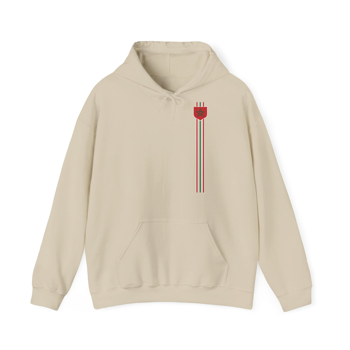 Stemma del Marocco Bandiera del Marocco Orgoglio Tifoso di calcio Sport Idea regalo - Felpa con cappuccio unisex