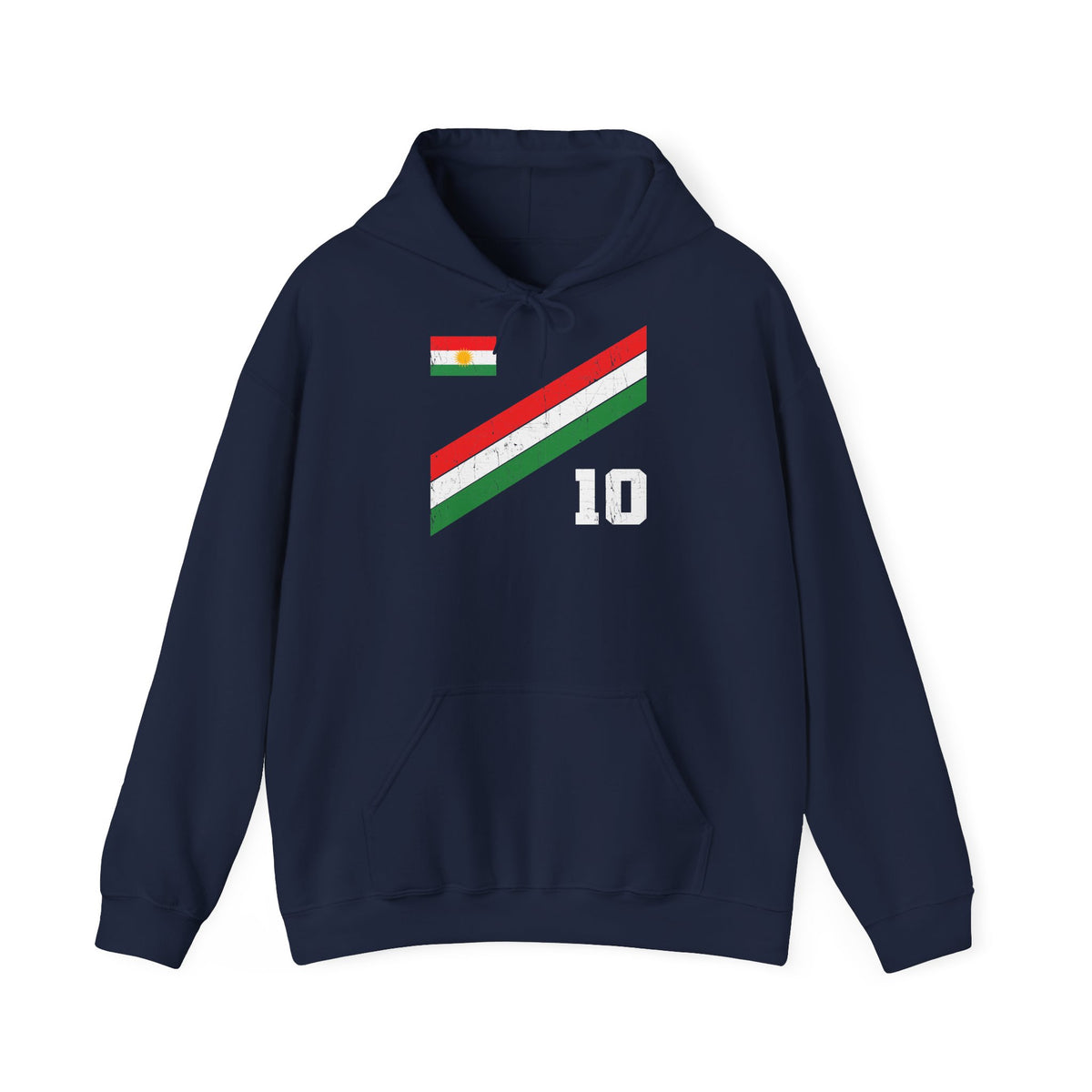 Kurdistan patria orgoglio stemma bandiera sport calcio regalo per tifosi - felpa con cappuccio unisex