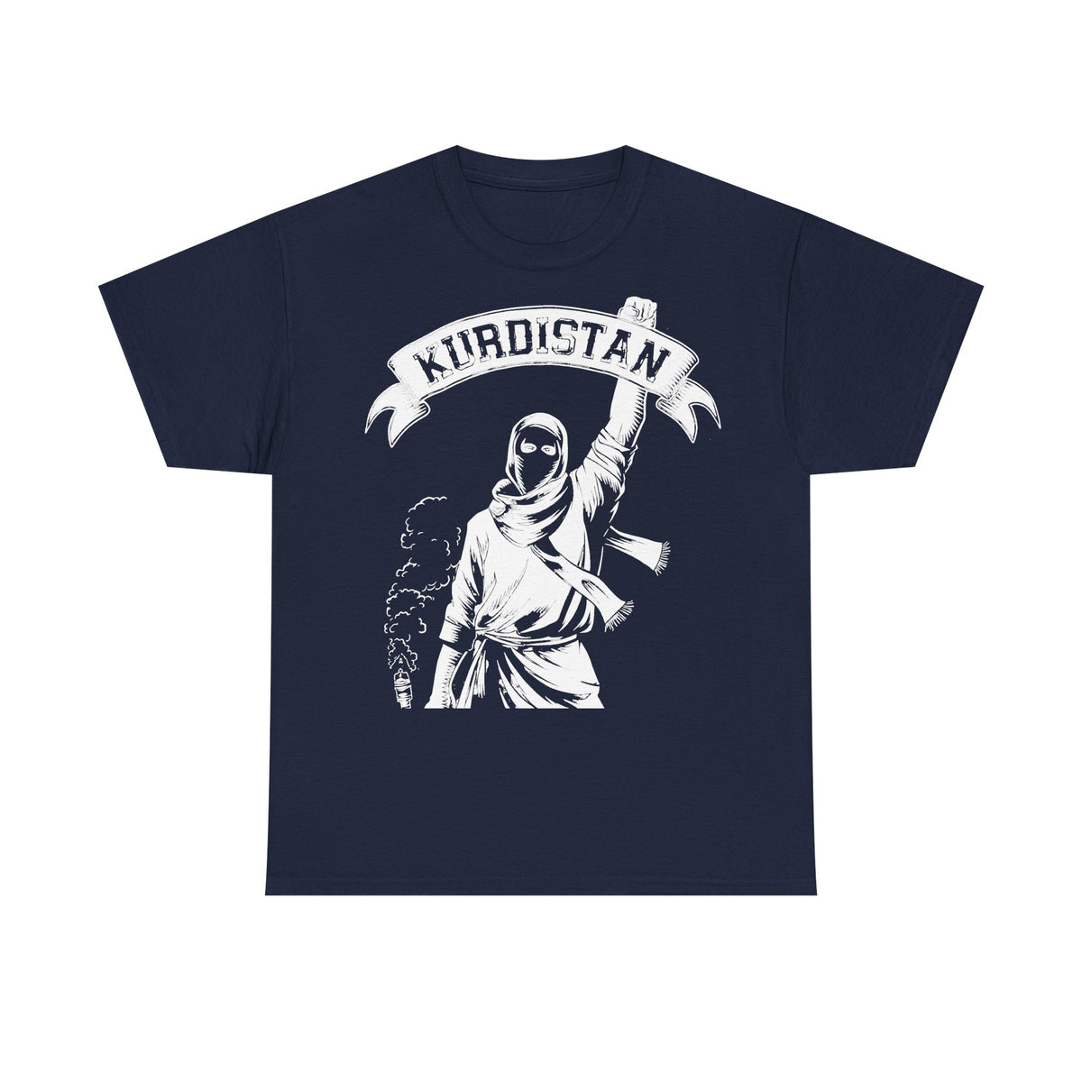 Camiseta unisex con escudo, bandera y regalo para los aficionados del Kurdistán: Azadi, patria
