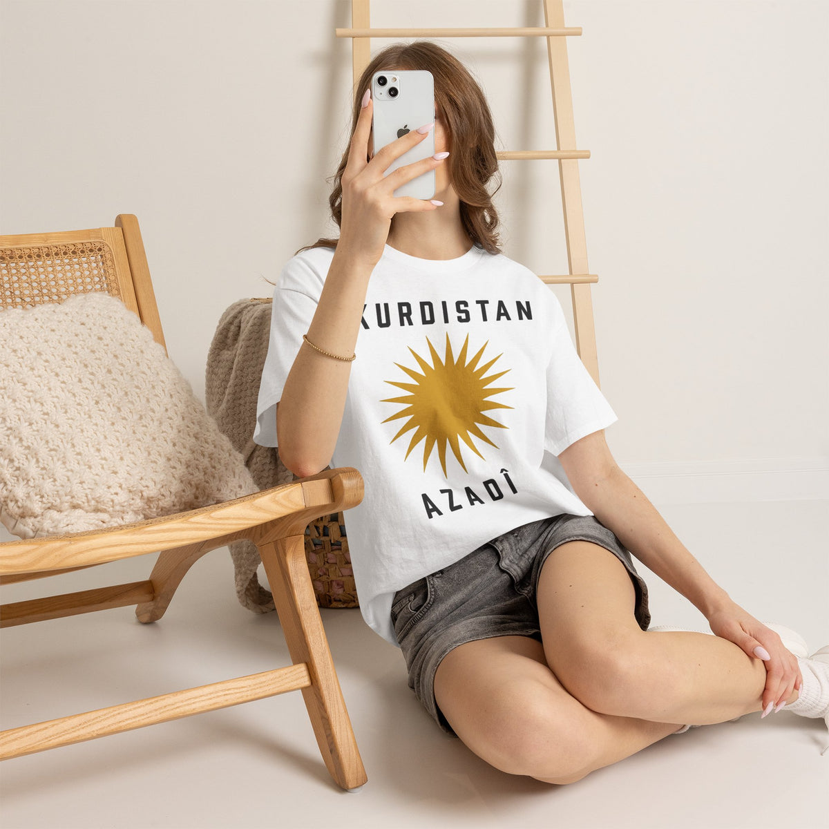 Kurdistan Azadi Sonne Freedom Flagge Heimat Geschenkidee - Unisex T-Shirt