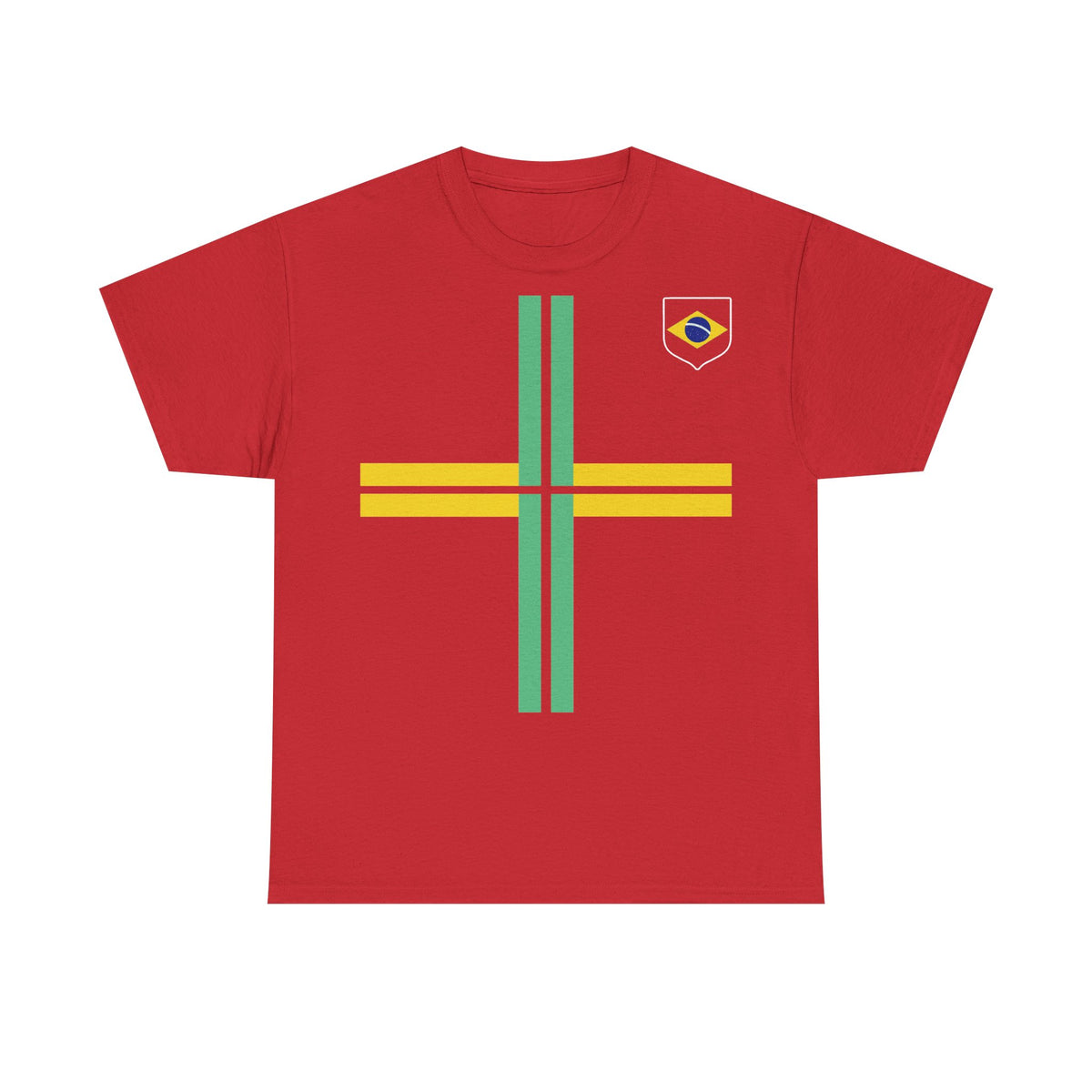 Brazil Brasilien Wappen Flagge Sport Fan Fußball Geschenkidee - Unisex T-Shirt