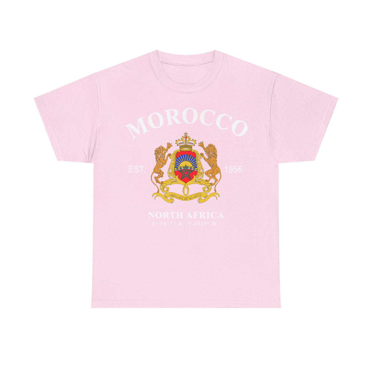 Marruecos Maroc Escudo Bandera Patria - Camiseta unisex