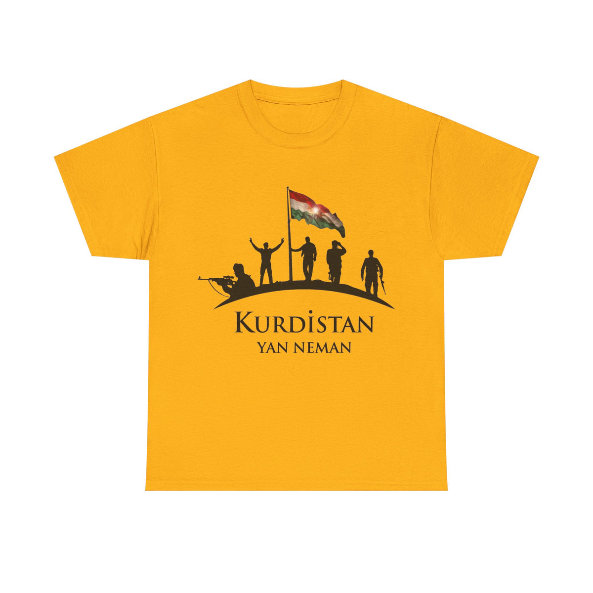 Kurdistan Yan Neman Flagge Azadi - Unisex T-Shirt