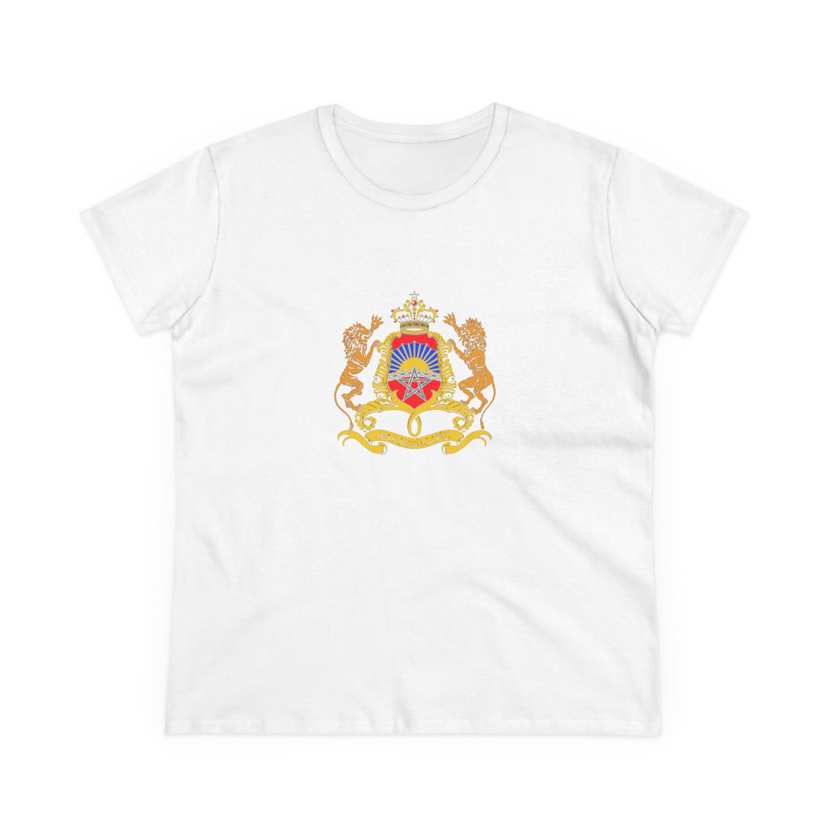 Escudo de Marruecos, bandera de Marruecos, orgullo, aficionada al fútbol y al deporte, idea de regalo - Camiseta para mujer