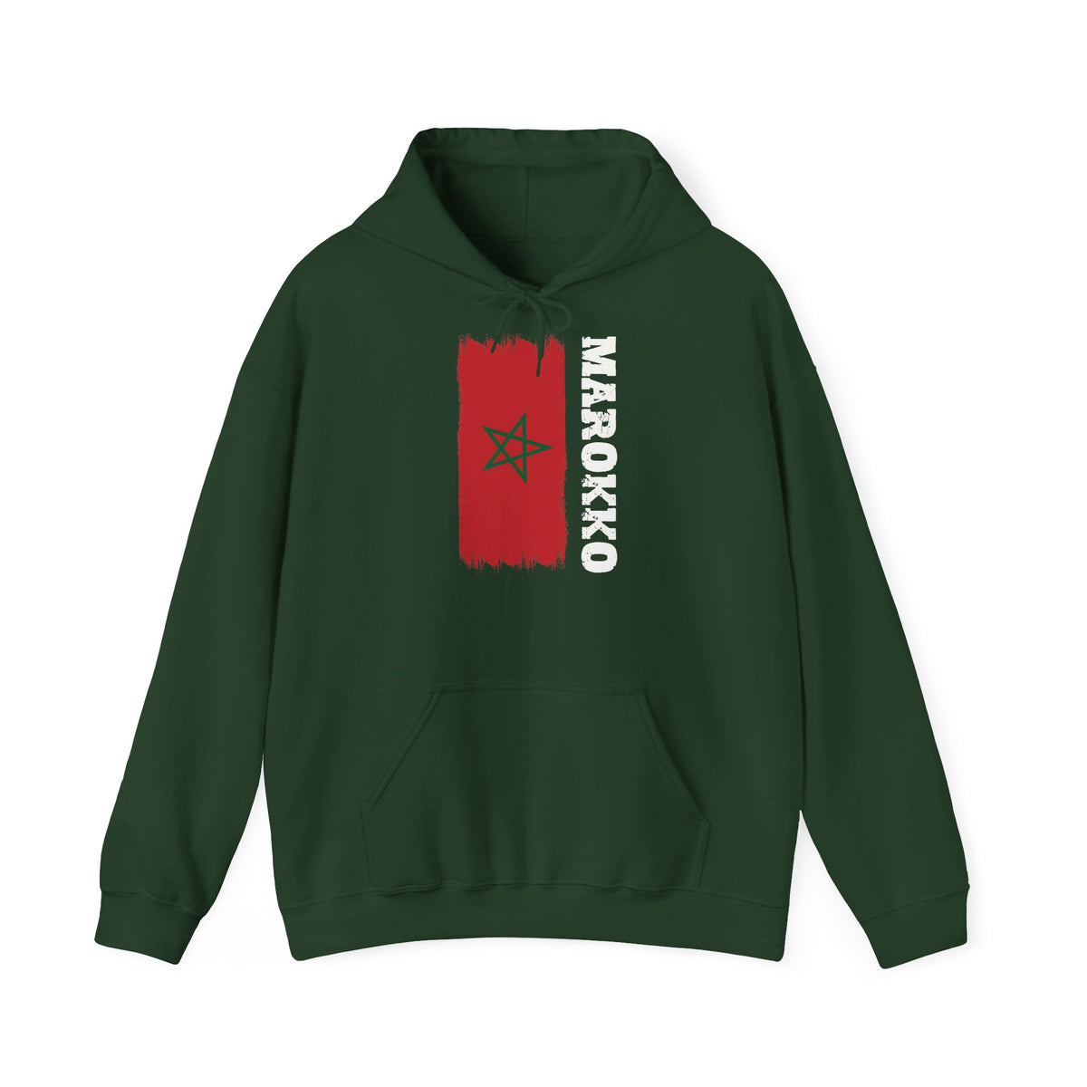 Stemma del Marocco Bandiera del Marocco Orgoglio Tifoso di calcio Sport Idea regalo - Felpa con cappuccio unisex