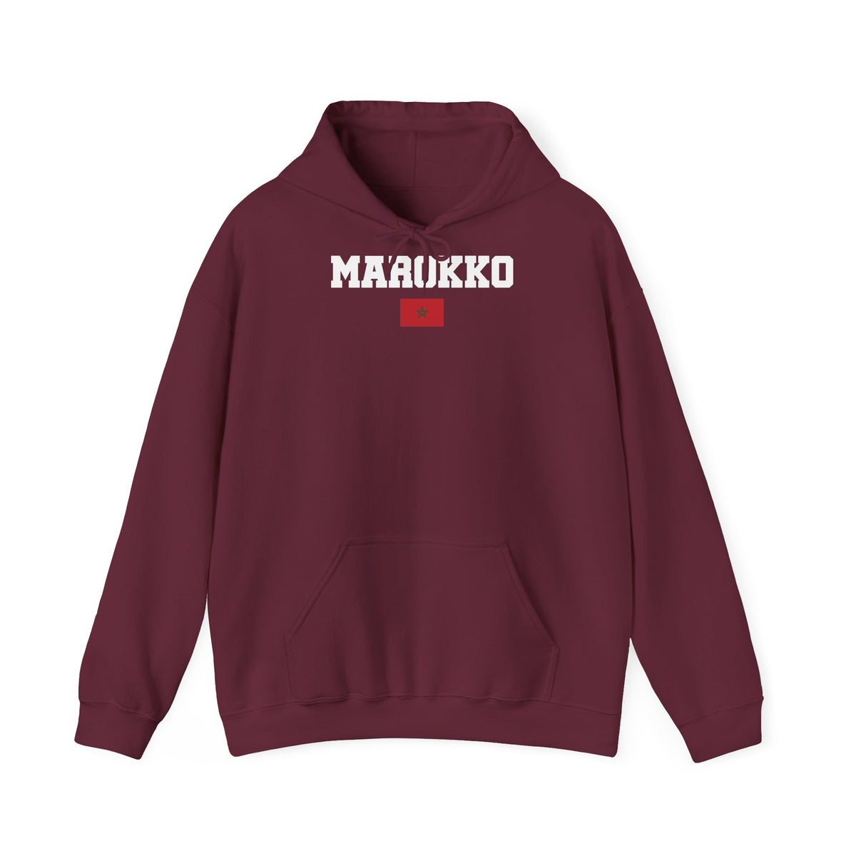 Marokko Wappen Morocco Flagge Stolz Fußball Fan Sport Geschenkidee - Unisex Hoodie