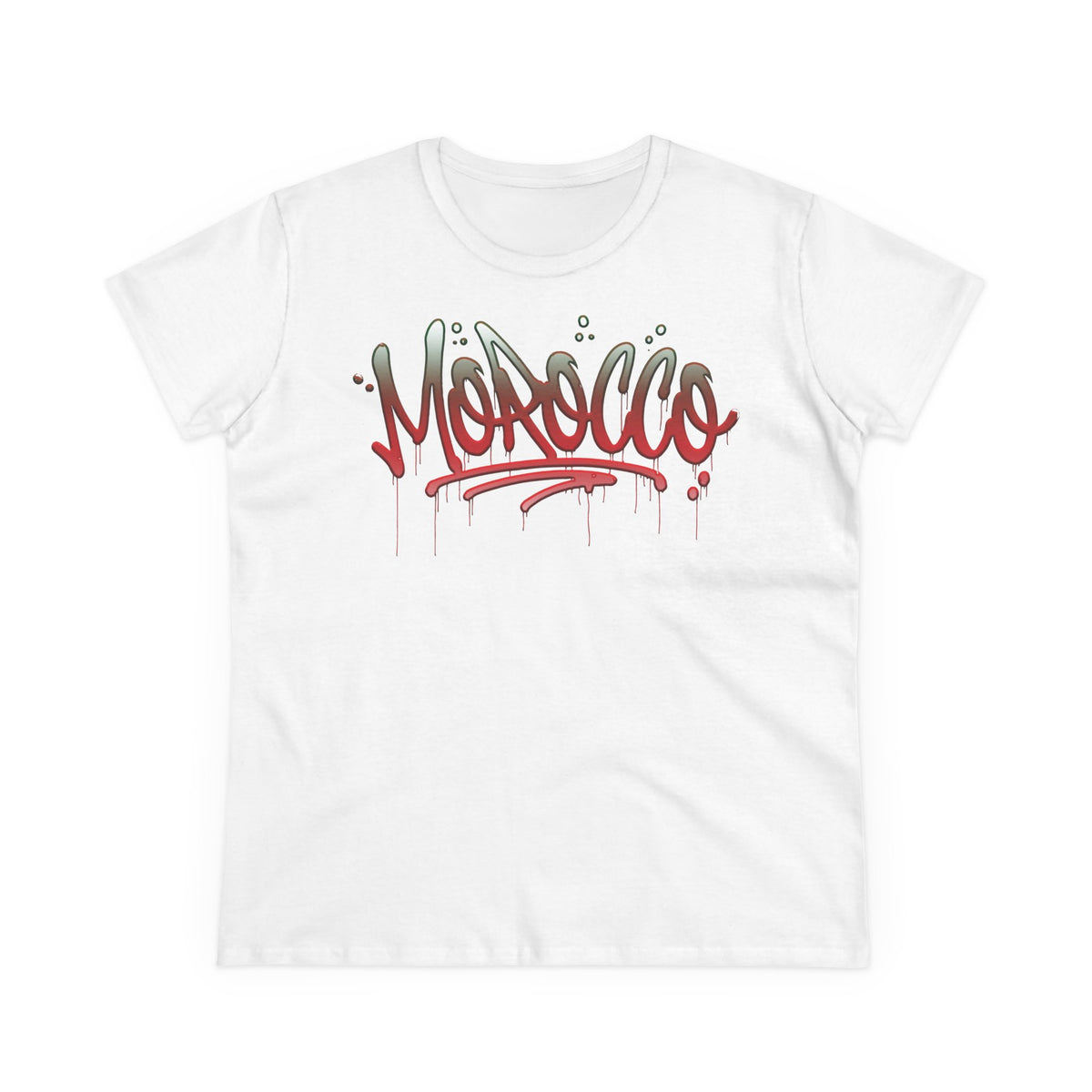 Escudo de Marruecos, bandera de Marruecos, orgullo, aficionada al fútbol y al deporte, idea de regalo - Camiseta para mujer
