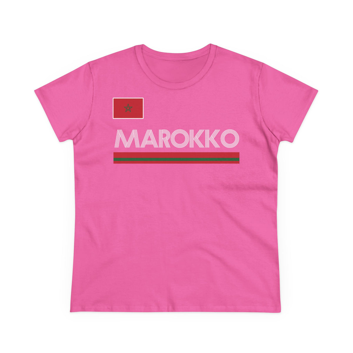 Escudo de Marruecos, bandera de Marruecos, orgullo, aficionada al fútbol y al deporte, idea de regalo - Camiseta para mujer