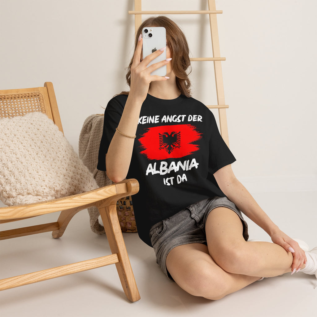 Albania Wappen Shqiptar Flagge Adler Fußball Fan Sport Unisex T Shirt